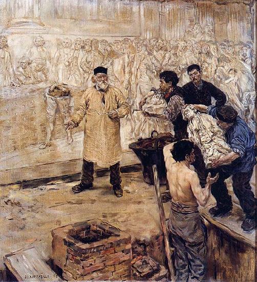Jean-francois raffaelli At the caster's (1886), by Jean-Francois Raffaelli china oil painting image